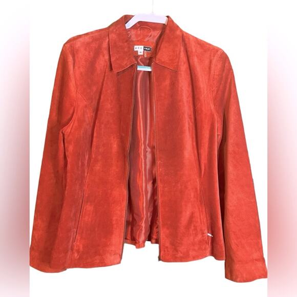 Beautiful Rust Color Suede Jacket Size 10 - Picture 4 of 4